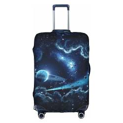 Kyliele Moon Stars and Planets Travel Dust-Proof Suitcase Cover Luggage Protector Luggage Trunk Case Accessories Holiday, weiß, L von Kyliele