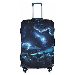 Kyliele Moon Stars and Planets Travel Dust-Proof Suitcase Cover Luggage Protector Luggage Trunk Case Accessories Holiday, weiß, M von Kyliele