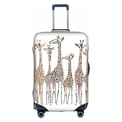 Kyliele Niedliche Cartoon-Giraffen-Reisekoffer-Abdeckung, staubdicht, Gepäckschutz, Gepäckkoffer, Koffer, Zubehör, Urlaub, weiß, xl von Kyliele