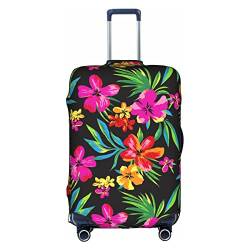 Kyliele Reisekoffer, Motiv: Hawaiianische Blume, staubdicht, Gepäckschutz, Gepäckkoffer, Zubehör, Urlaub, weiß, L von Kyliele