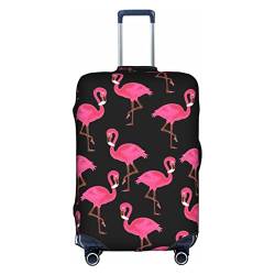 Kyliele Reisekoffer, staubdicht, Motiv: niedliche Flamingos, Gepäckschutz, Gepäck, Koffer, Zubehör, Urlaub, weiß, xl von Kyliele