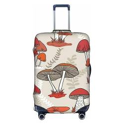 Kyliele Reisekoffer, staubdicht, Motiv: rote Pilze, Gepäckschutz, Gepäckkoffer, Zubehör, Urlaub, weiß, xl von Kyliele