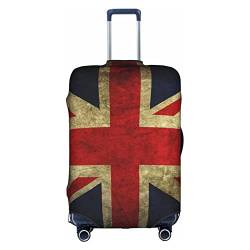 Kyliele Staubdichte Kofferabdeckung mit britischer Flagge, Gepäckschutz, Gepäckkoffer, Zubehör, Urlaub, weiß, L von Kyliele