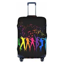 Kyliele Tanzen mit Musik Reise Staubdichte Kofferabdeckung Gepäckschutz Gepäck Kofferraum Koffer Zubehör Urlaub, weiß, xl von Kyliele