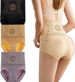 KyneLit Turmalin-Faser-Slip, Graphen-Honeycomb Body Shaping Unterwäsche, einzigartiger Shaper für Frauen, 3 Stück C, 42 von KyneLit