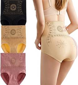 KyneLit Turmalin-Faser-Slip, Graphen-Honeycomb Body Shaping Unterwäsche, einzigartiger Shaper für Frauen, 3 Stück D, 42 von KyneLit