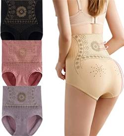 KyneLit Turmalin-Faser-Slip, Graphen-Honeycomb Body Shaping Unterwäsche, einzigartiger Shaper für Frauen, 3 Stück., 46 von KyneLit