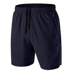 Kyopp Kurze Hosen Herren mit Reißverschlusstasche Schnell Trocknend Sporthose Leicht Atmungsaktiv Sport Shorts von Kyopp