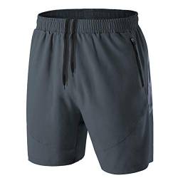Kyopp Kurze Hosen Herren mit Reißverschlusstasche Schnell Trocknend Sporthose Leicht Atmungsaktiv Sport Shorts von Kyopp