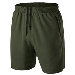 Kyopp Kurze Hosen Herren mit Reißverschlusstasche Schnell Trocknend Sporthose Leicht Atmungsaktiv Sport Shorts von Kyopp