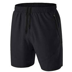 Kyopp Kurze Hosen Herren mit Reißverschlusstasche Schnell Trocknend Sporthose Leicht Atmungsaktiv Sport Shorts von Kyopp