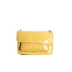 L’Intervalle Damen AMANTE Stofftasche, Yellow Leather, Mediano von L’Intervalle