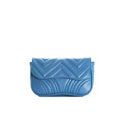 L’Intervalle Damen Coralie Stofftasche, Blue Leather, Mediano von L’Intervalle