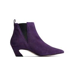 L’Intervalle Damen Keylas Purple Suede Halblange Stiefel, Morado von L’Intervalle