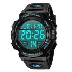 A ALPS Digital Herren Uhren - Sport Outdoor Armbanduhr 5 ATM wasserdichte Uhren mit Wecker/Kalender/Stoppuhr/Stoßfest von L LAVAREDO