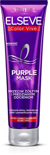 L'Oréal Paris Elseve Color-Vive Purple Maske für blond, graue und gestreifte Haarmaske, farbschonend und spendet Feuchtigkeit, 150 ml von L'ORÉAL