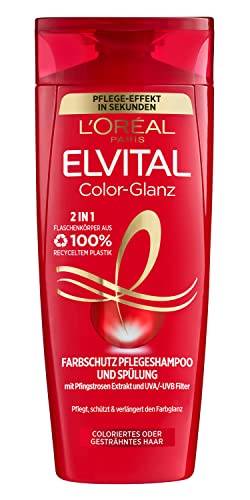 L'Oréal Paris Elvital Farbschutz Shampoo und Conditioner, Für coloriertes oder gesträhntes Haar, Color Glanz 2in1, 1 x 300 ml von L'ORÉAL