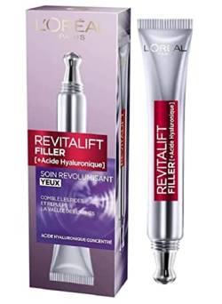 L'Oréal Paris Revitalift Filler Gesichtscreme Kontur Augen, Anti-Falten Rivolumisierend mit Hyaluronsäure Konzentrat 15 ml von L'ORÉAL