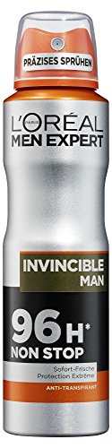 L'Oréal Men Expert Deo Spray, Invincible Man 96H Schutz Sport Deo für Männer kontrolliert Trockenheit und Körpergeruch (6 x 150 ml) von L'Oréal Men Expert