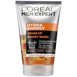 L'Oréal Men Expert Gesichtsreinigung gegen müde Haut für Männer, Erfrischendes Waschgel gegen Unreinheiten, Herren Cleanser für das Gesicht mit Guarana und Vitamin C, Hydra Energy, 1 x 100 ml von L'Oréal Men Expert