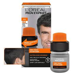 L'Oréal Men Expert Haarfarbe für Männer, 100% Grauhaarabdeckung und 6 Wochen Halt, Für alle Haartypen geeignet, One-Twist Haartönung, Nr. 4 Natürliches Braun, 1 Stück von L'Oréal Men Expert