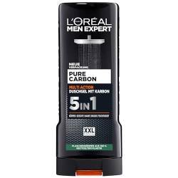 L'Oréal Men Expert XXL 5in1 Duschgel und Shampoo für Männer, Duschbad zur Reinigung von Körper, Haar und Gesicht, Herren Körperpflege für langanhaltende Frische mit Karbon, Pure Carbon, 1 x 400 ml von L'Oréal Men Expert