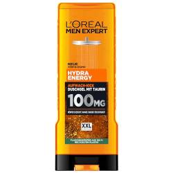 L'Oréal Men Expert XXL Duschgel und Shampoo für Männer, Duschbad zur Reinigung von Körper, Haar und Gesicht, Herren Körperpflege für langanhaltende Frische mit Taurin, Hydra Energy, 1 x 400 ml von L'Oréal Men Expert