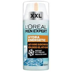 L'Oréal Men Expert XXL kühlende Anti-Glanz Gesichtspflege für Männer, Mattierendes und erfrischendes Gel, Gesichtscreme für Herren mit Meeresquellwasser, Hydra Energy, [Amazon Exclusive], 1 x 100 ml von L'Oréal Men Expert