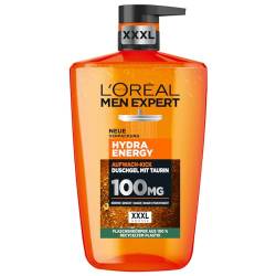 L'Oréal Men Expert XXXL Duschgel und Shampoo für Männer, Duschbad zur Reinigung von Körper, Haar und Gesicht, Herren Körperpflege für langanhaltende Frische mit Taurin, Hydra Energy, 1 x 1000 ml von L'Oréal Men Expert