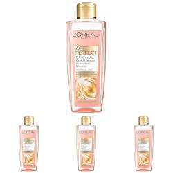 L'Oréal Paris Gesichtsreinigung, Erfrischendes Gesichtswasser zur Reinigung und Pflege, Für reife Haut, Age Perfect, 1 x 200 ml (Packung mit 4) von L'Oréal Paris