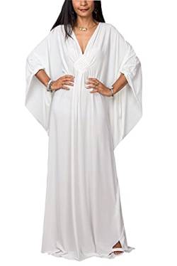 L-Peach Damen Bohemian Kaftan Maxi Loungewear Übergroße Nachthemd Homewear Strand Vertuschen Kleid von L-Peach