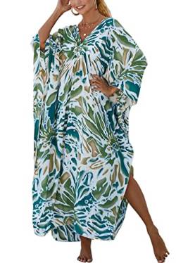 L-Peach Damen Langes Caftan Nachthemd Loungewear Strandkleid Vertuschungen Robe Sarong Pareo von L-Peach