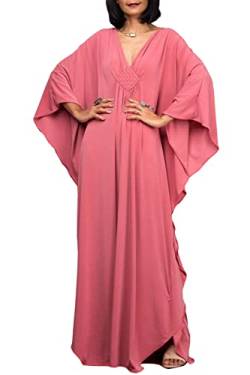 L-Peach Damen Langes Caftan Nachthemd Loungewear Strandkleid Vertuschungen Robe Sarong Pareo von L-Peach