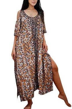 L-Peach Damen Loungewear Kaftan Freizeitkleidung Nachtkleid Strandkleid Übergroß Kaftan Cover ups von L-Peach