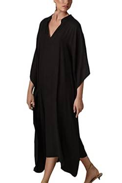 L-Peach Damen Sommer Kaftan Maxi Langes Strandkleid Pareos Strandhemd Bademode Bikini Cover Ups von L-Peach