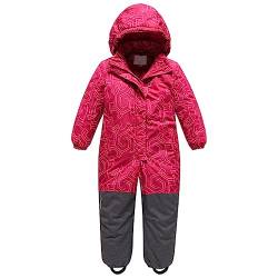 L SERVER Schneeanzug Kinder Jungen mit Kapuze Warme Skianzug Mädchen Winddichte und Wasserdichte Winter Skioverall, Rosa, 92-98 von L SERVER