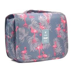 L&FY Kulturtasche – Tragbare Reisetasche für Frauen – Reise-Kosmetiktasche Make-up-Tasche Große Kapazität mit Fächern und Haken zum Aufhängen, Hell, blau, Medium Size, Niedliches Design von L&FY