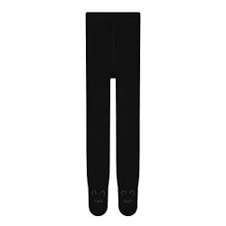 L&K-II 1 Paar Kinder Strumpfhose Mädchen Kinderstrumpfhose Mädchen Thermo mit Innenfutter Winter warm blickdichte Kuschel seamless Treggings Tights 2774 Schwarz 110-116 von L&K-II