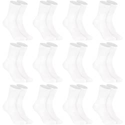 L&K-II 12 Paar Damen/Herren Socken Business Freizeit Baumwolle Schwarz Weiß mehrfabrig 2027WH-N 35 38 von L&K-II