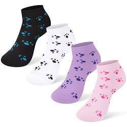 L&K-II 12 Paar Damen Sneaker Socken kurze socken sportsocken Freizeitsocken Mädchen Füßlinge Baumwolle Frühling Sommer Sommer mit Streifte Ringel Punkte Muster 92279-N 35 38 von L&K-II