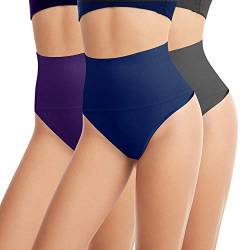 L&K-II Damen Nahtlos Mieder String Bauchweg 3601 Marienblau Grau Violet 2XL von L&K-II