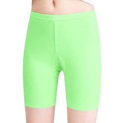 L&K-II Mädchen Leggings Kurz Radlerhose aus Baumwolle Sommer Shorts Uni Farbe Grün 122/128 von L&K-II