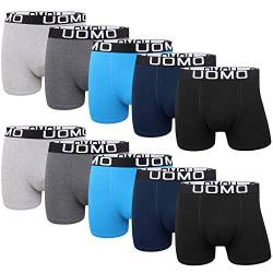 L&K 10er Pack Herren Retroshorts Boxershorts Baumwolle Schwarz Mehrfarbig Unterhose 1116UN 3XL von L&K