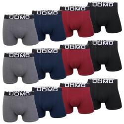 L&K 12er Pack Boxershorts Men Herren Retroshorts Baumwolle klassischen Unifarben Unterhose 1119 WE M von L&K