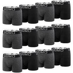 L&K 12er Pack Herren Retroshorts Boxershorts Männer Unterhosen aus Baumwolle mit Vorteilspack Farbe grau Bequeme Passform ohne kratzenden Zettel 1119G 4XL von L&K