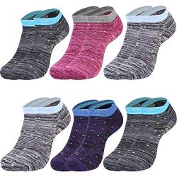 L&K 6 Paar Damen Socken Winter Sneaker Socken Thermosocken mit Innenfrotttee Baumwolle warm Sportsocken Vollfrottee Wintersocken 2033 39 42 von L&K