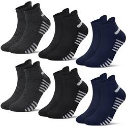 L&K 6 Paar Herren Thermo Sneaker Socken Baumwolle Sportsocken Dicke Gepolsterte-Sohle Frotteesohle 2202 40-44 von L&K