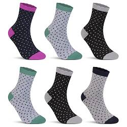 L&K 6 Paar Thermosocken Damen Wintersocken Damen Sportsocken Winter Vollfrottee Warme Socken Damen Baumwolle Socken mit Innenfrottee Wolle Socken 2234 39 42 von L&K