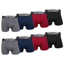 L&K 8er Pack Boxershorts Herren Baumwolle Klassische Unterhosen Männer Unifarben Retroshorts 1117WE 3XL von L&K