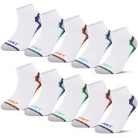 L&K Sneakersocken 92254-92241 (12er-Pack) Füßlinge Herren aus Baumwolle mit verschiedenen Motiven von L&K